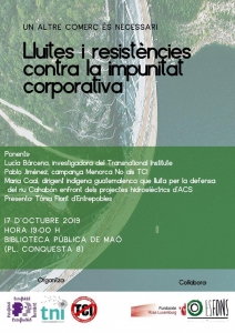 Menorca: Lluites i resistències contra la impunitat corporativa @ Biblioteca Pública de Maó