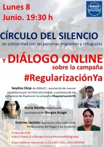 Burgos: Diálogo online, campaña #RegularizaciónYa