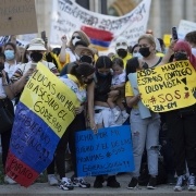 Concentración Madrid solidaridad pueblo colombiano